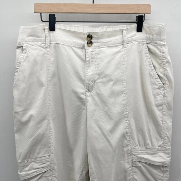 Sonoma Goods for Life Tapered‎ Utility Capri Pants Womens 16 Sahara Wind Joggers - Picture 2 of 7